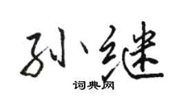 駱恆光孫繼行書個性簽名怎么寫