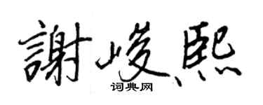 王正良謝峻熙行書個性簽名怎么寫