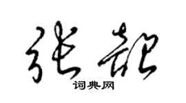 梁錦英張韶草書個性簽名怎么寫