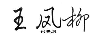 駱恆光王鳳柳行書個性簽名怎么寫