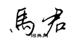 王正良馬君行書個性簽名怎么寫