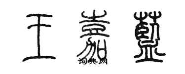 陳墨王嘉藍篆書個性簽名怎么寫