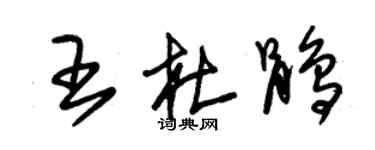 朱錫榮王杜鵑草書個性簽名怎么寫