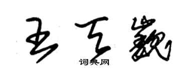 朱錫榮王天巍草書個性簽名怎么寫