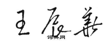 駱恆光王辰華草書個性簽名怎么寫