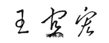 駱恆光王宜宏草書個性簽名怎么寫