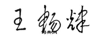 駱恆光王暢輝草書個性簽名怎么寫