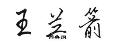 駱恆光王蘭箭行書個性簽名怎么寫