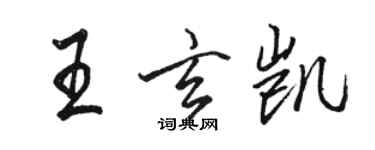 駱恆光王玄凱行書個性簽名怎么寫