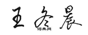 駱恆光王冬晨行書個性簽名怎么寫