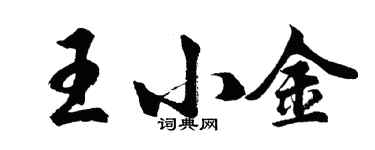 胡問遂王小金行書個性簽名怎么寫