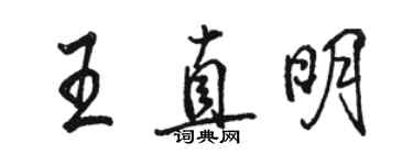 駱恆光王直明行書個性簽名怎么寫
