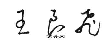 駱恆光王良飛草書個性簽名怎么寫