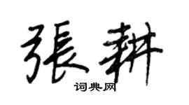 王正良張耕行書個性簽名怎么寫
