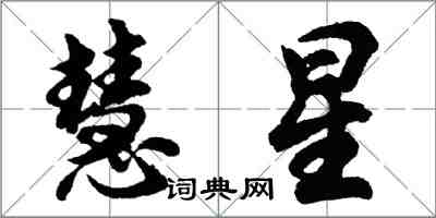 胡問遂慧星行書怎么寫