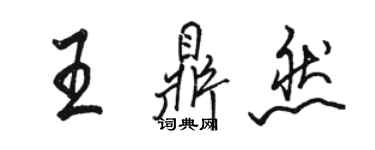 駱恆光王鼎然行書個性簽名怎么寫