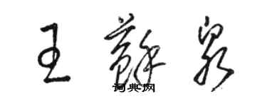 駱恆光王蘇泉草書個性簽名怎么寫