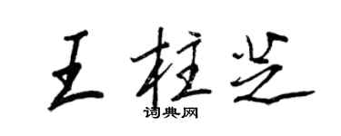 王正良王柱芝行書個性簽名怎么寫