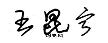 朱錫榮王昆寧草書個性簽名怎么寫