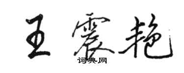 駱恆光王震艷行書個性簽名怎么寫