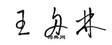 駱恆光王舟林草書個性簽名怎么寫