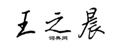 王正良王之晨行書個性簽名怎么寫