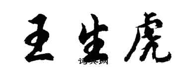 胡問遂王生虎行書個性簽名怎么寫