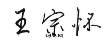 駱恆光王宗懷行書個性簽名怎么寫