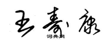 朱錫榮王壽康草書個性簽名怎么寫