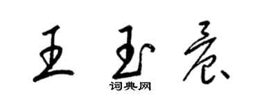 梁錦英王玉晨草書個性簽名怎么寫