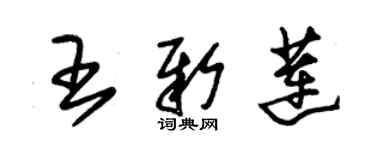 朱錫榮王新蓮草書個性簽名怎么寫