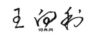 駱恆光王向利草書個性簽名怎么寫