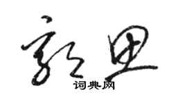 駱恆光郭思草書個性簽名怎么寫