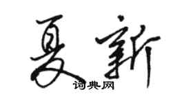 駱恆光夏新行書個性簽名怎么寫