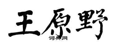 翁闓運王原野楷書個性簽名怎么寫