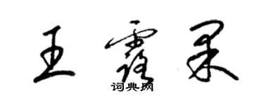 梁錦英王露果草書個性簽名怎么寫