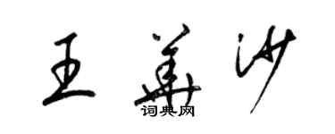 梁錦英王華沙草書個性簽名怎么寫