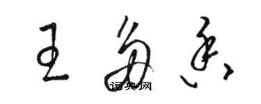 駱恆光王多香草書個性簽名怎么寫