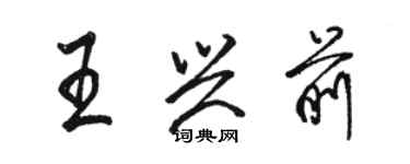 駱恆光王興前行書個性簽名怎么寫