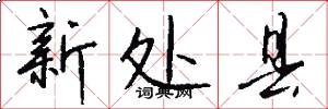 新處縣怎么寫好看