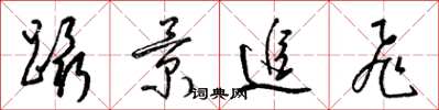 梁錦英躡景追飛草書怎么寫