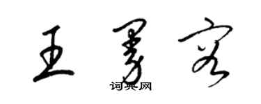 梁錦英王曼容草書個性簽名怎么寫