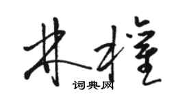 駱恆光林權草書個性簽名怎么寫