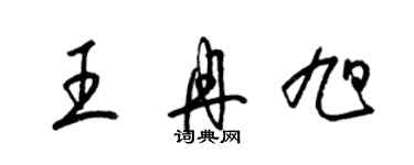 梁錦英王冉旭草書個性簽名怎么寫