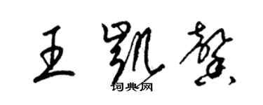 梁錦英王凱馨草書個性簽名怎么寫