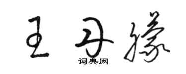 駱恆光王丹朦草書個性簽名怎么寫