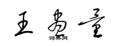 梁錦英王儘量草書個性簽名怎么寫