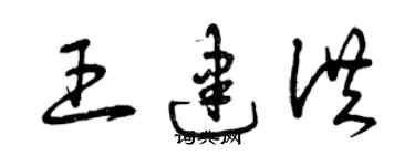 曾慶福王建洪草書個性簽名怎么寫