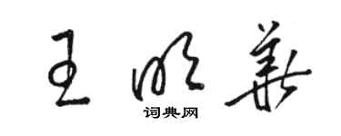 駱恆光王明華草書個性簽名怎么寫