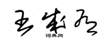 朱錫榮王成有草書個性簽名怎么寫